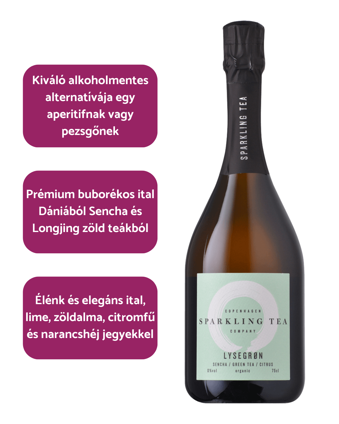 Copenhagen - Alkoholmentes Sparkling Tea LYSEGRØN 