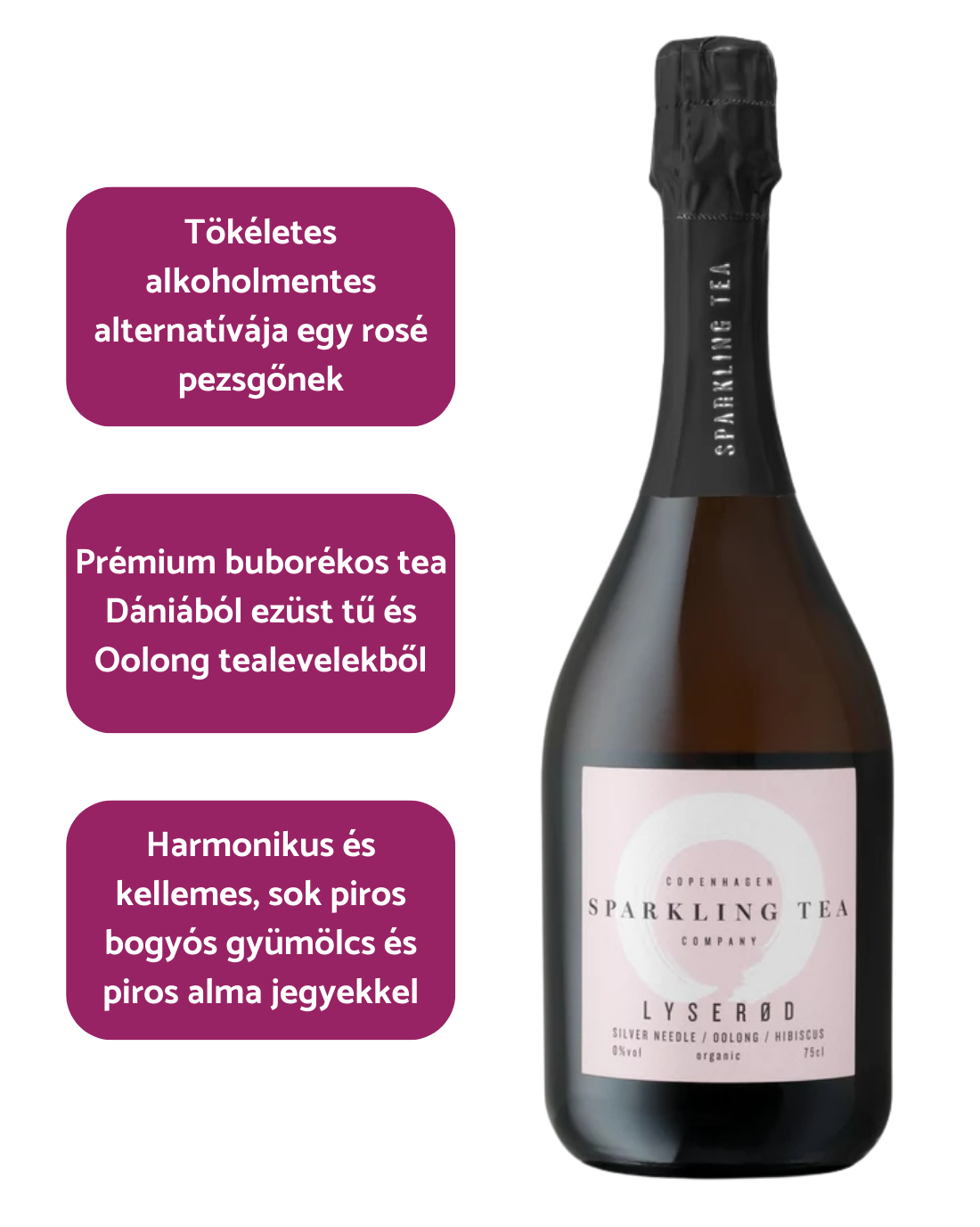 Copenhagen - Alkoholmentes Sparkling Tea LYSERØD