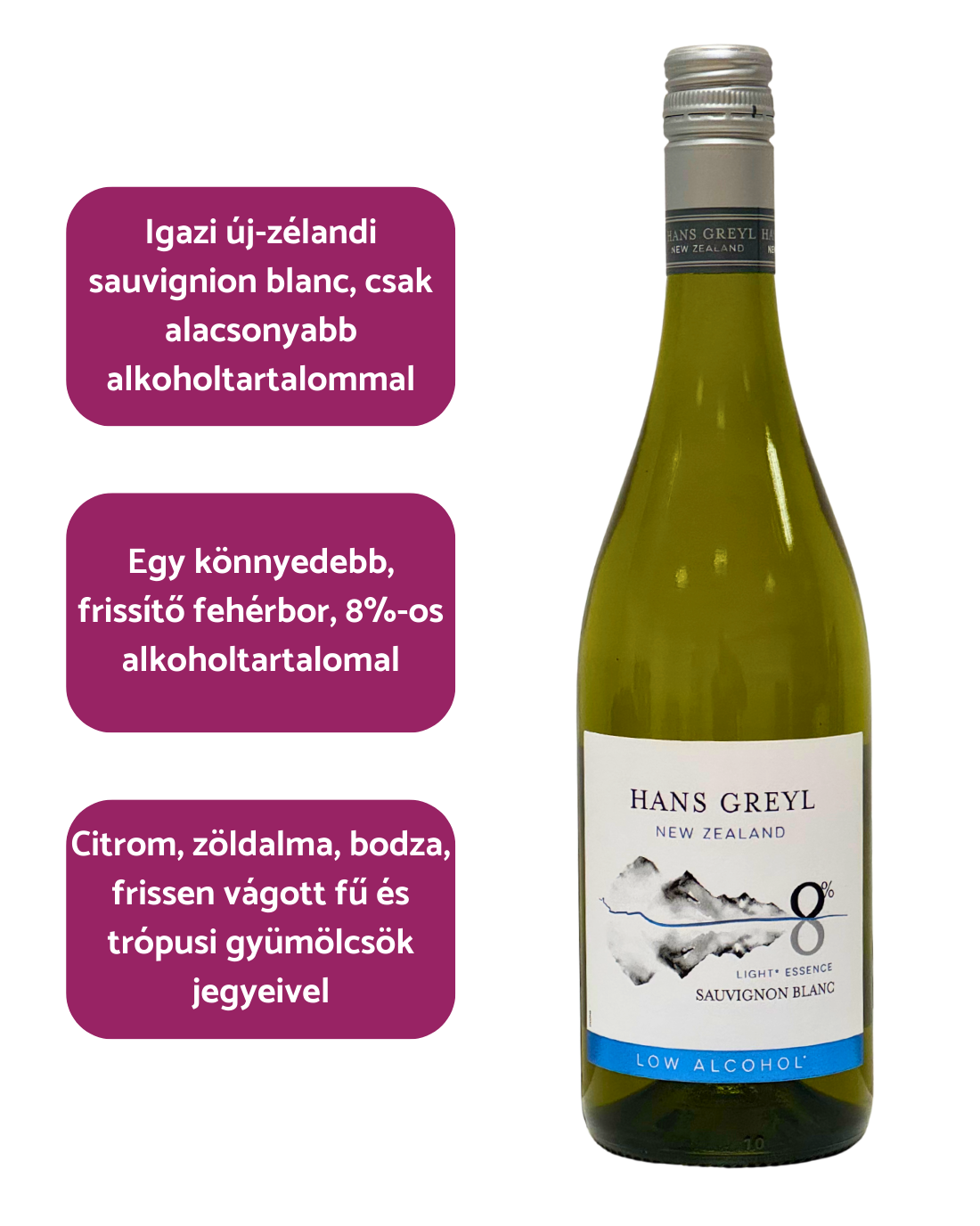 Hans Greyl - Csökkentett Alkoholtartalmú Sauvignon Blanc