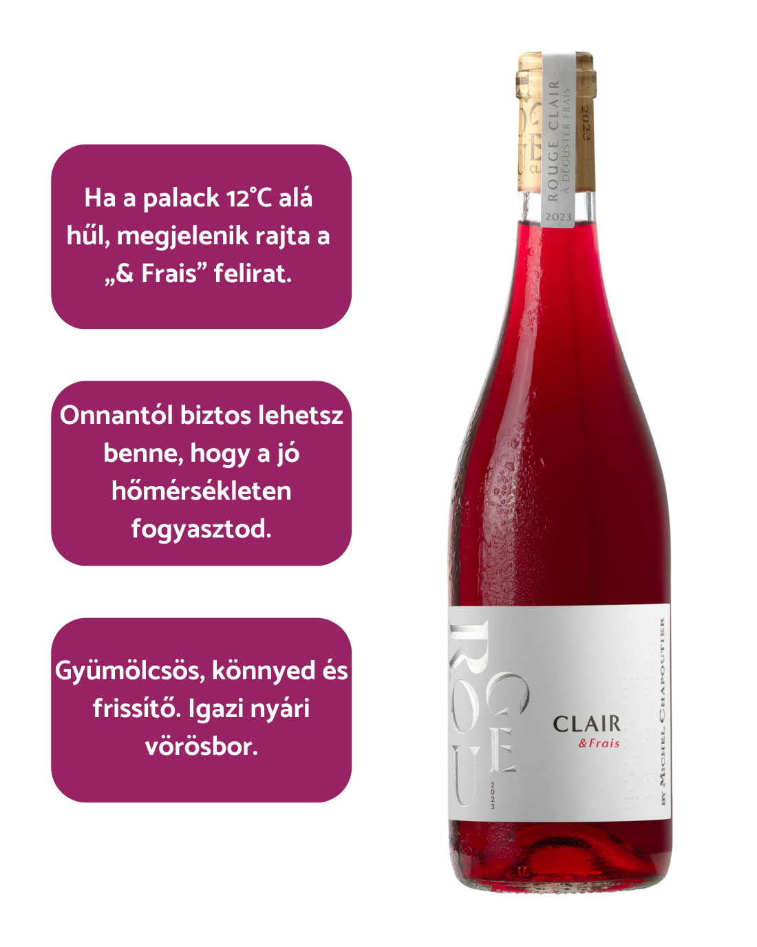 M.Chapoutier Rouge Clair könnyed nyári vörösbor Franciaország